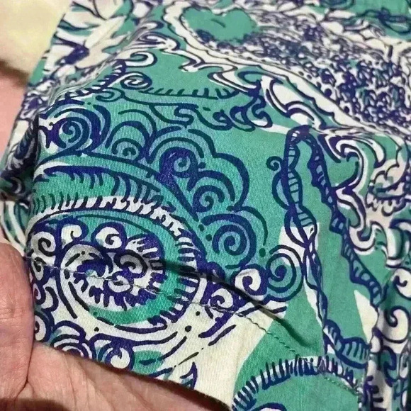 Lilly Pulitzer Womens Shorts Callahan Seafoam Montauk Chino Beach 29” Waist - Picture 12 of 12